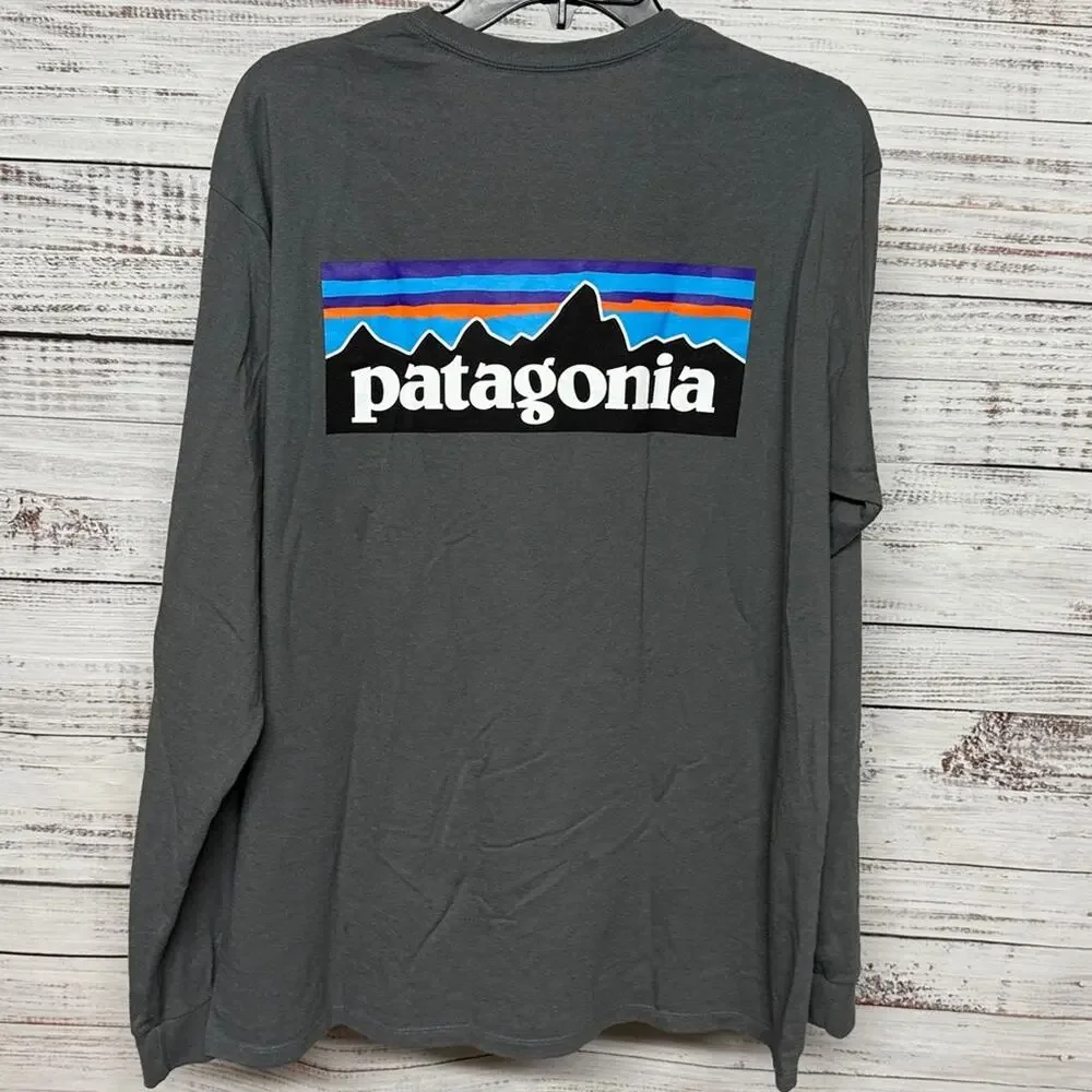 Patagonia Men's Charcoal Long Sleeve Tee Medium